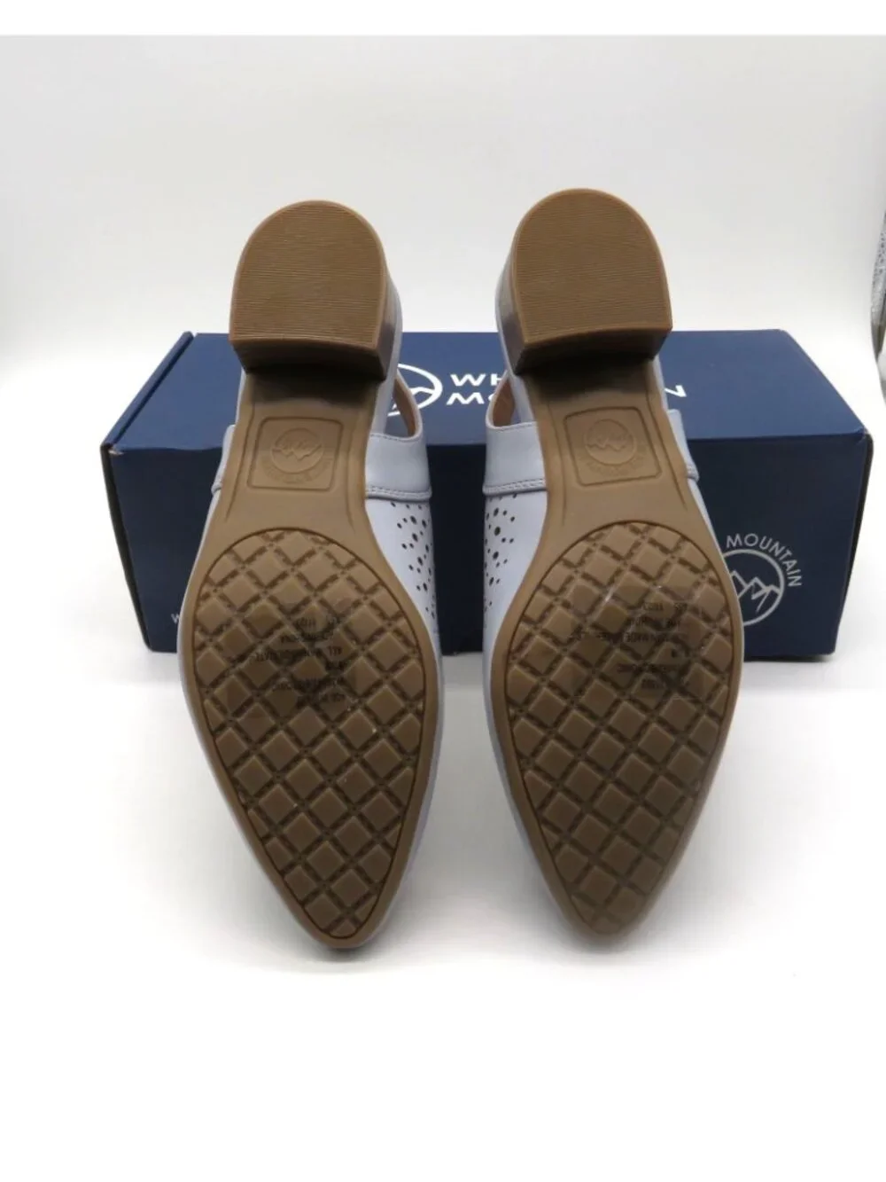 White Mountain Slingback Perforated Heels Blue Raspberry Women 6.5 NEW
